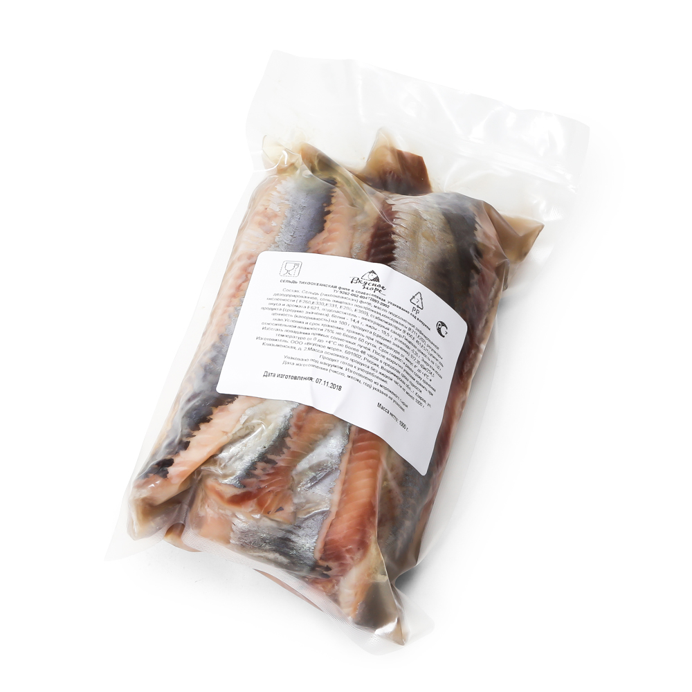 СЕЛЬДЬ ФИЛЕ С/С В/У ВКУСНОЕ МОРЕ 1000ГР