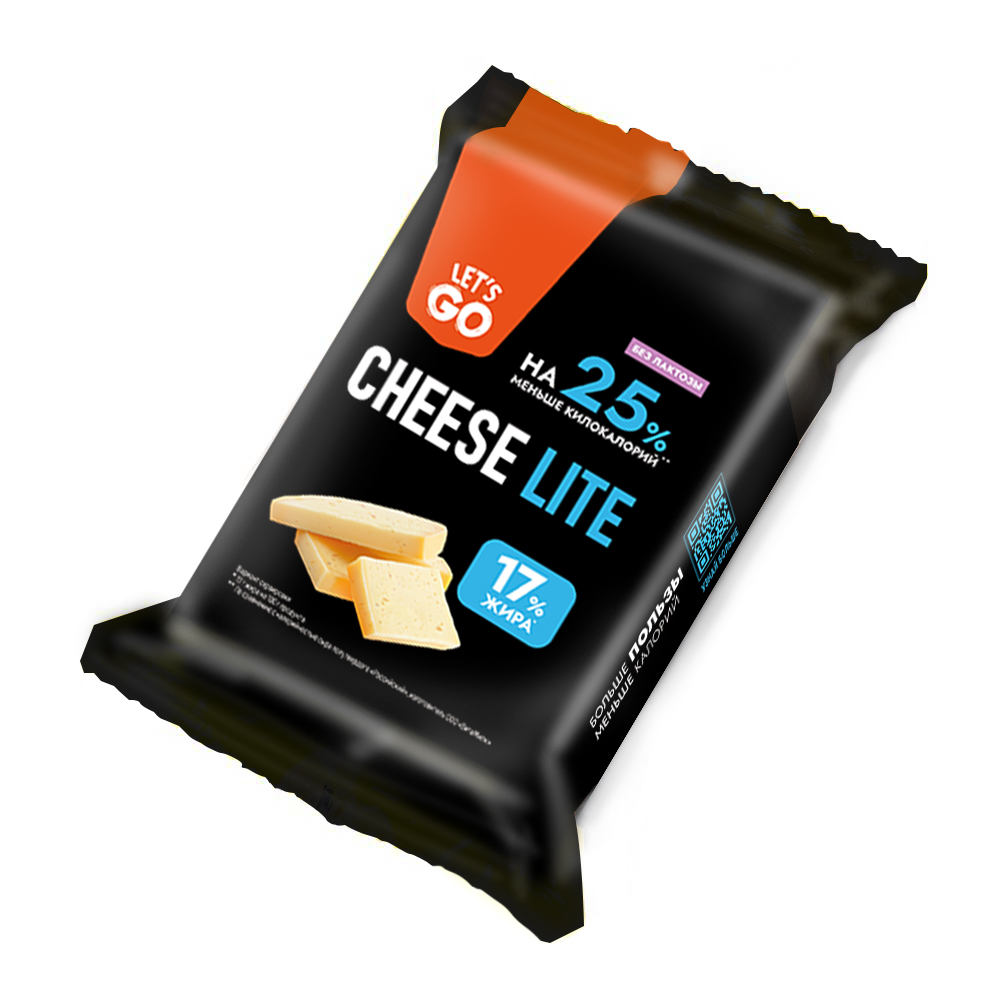 БЗМЖ СЫР CHEESE LITE LET'S GO ПОЛУТВЕРДЫЙ БЕЗЛАКТОЗНЫЙ 35% БРУСОК 180ГР