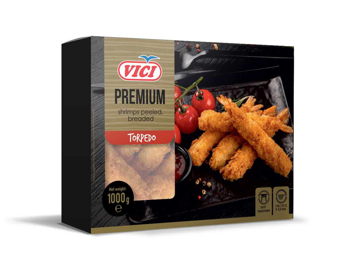 КРЕВЕТКИ В ПАНИРОВКЕ TORPEDO 1 КГ