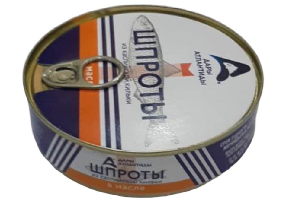 ШПРОТЫ В МАСЛЕ ДАРЫ АТЛАНТИДЫ КАСПИЙСКИЕ Ж/Б 160ГР С/К