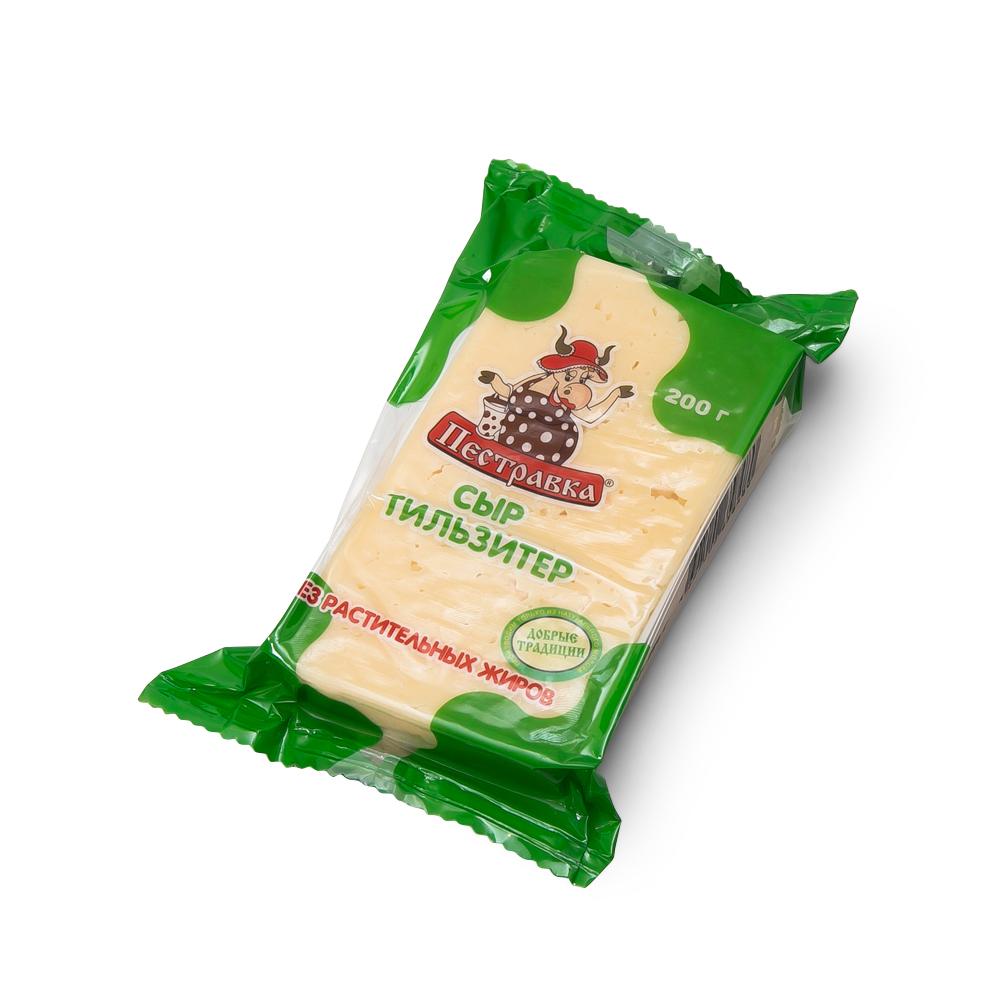 БЗМЖ СЫР ПЕСТРАВКА ТИЛЬЗИТЕР 45% 200ГР