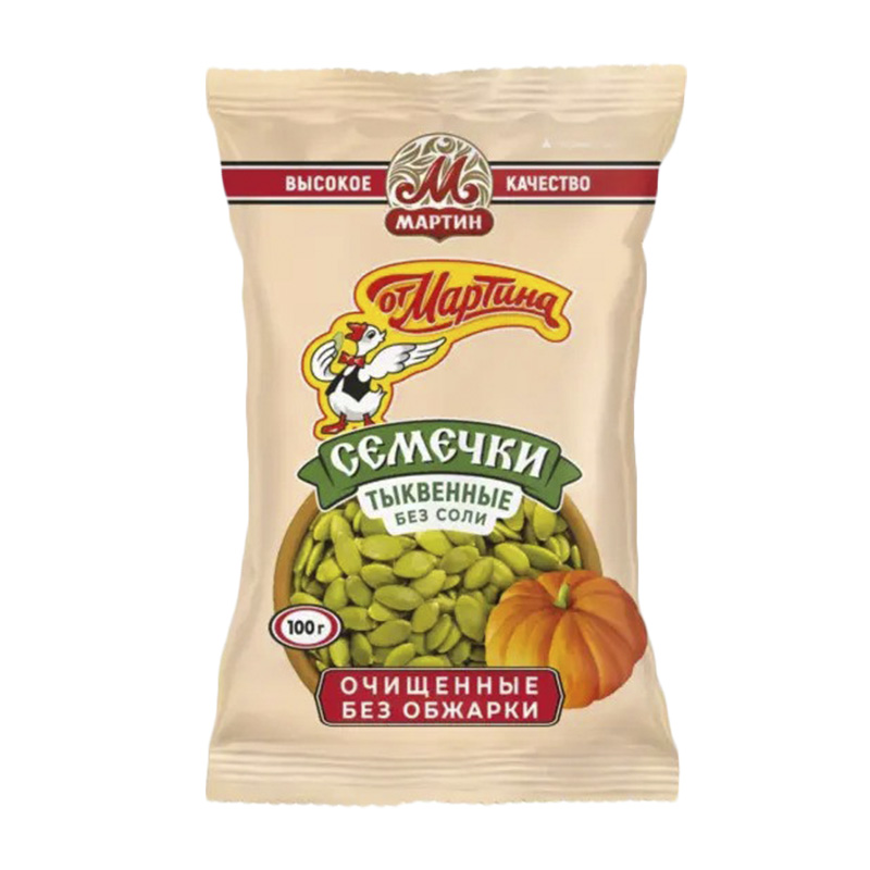 СЕМЕЧКИ ТЫКВЕННЫЕ ОТ МАРТИНА ОЧИЩЕННЫЕ БЕЗ СОЛИ 100ГР СЕМЕЧКИ ТЫКВЕННЫЕ ОТ МАРТИНА ОЧИЩЕННЫЕ БЕЗ СОЛИ 100ГР