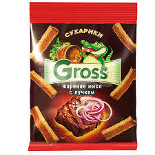 СУХАРИКИ GROSS ЖАРЕНОЕ МЯСО С ЛУЧКОМ 40Г