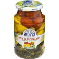 АССОРТИ МЕЛЕНЪ МАРИНОВАННОЕ(ПАТИСОН,ЧЕРРИ,ОГУРЦЫ) 900ГР