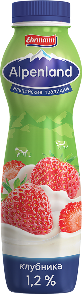 ЙОГУРТ ЭРМАНН АЛЬПЕНЛЭНД КЛУБНИКА 1,2% 290ГР