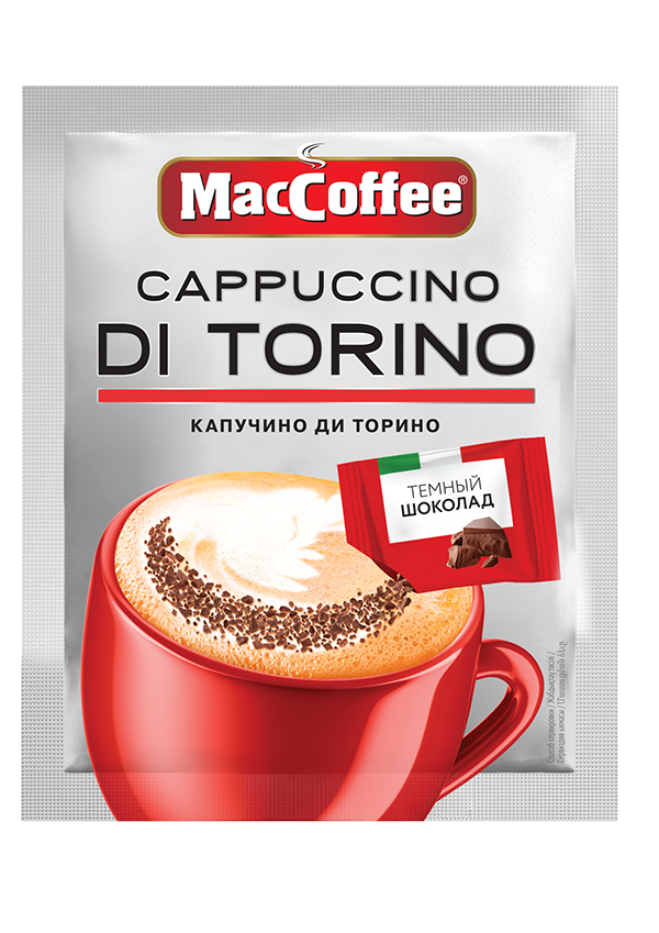 КОФЕ МАККОФЕ КАПУЧИНО ДИ ТОРИНО С ТЕМНЫМ ШОКОЛАДОМ 3В1 25,5ГР
