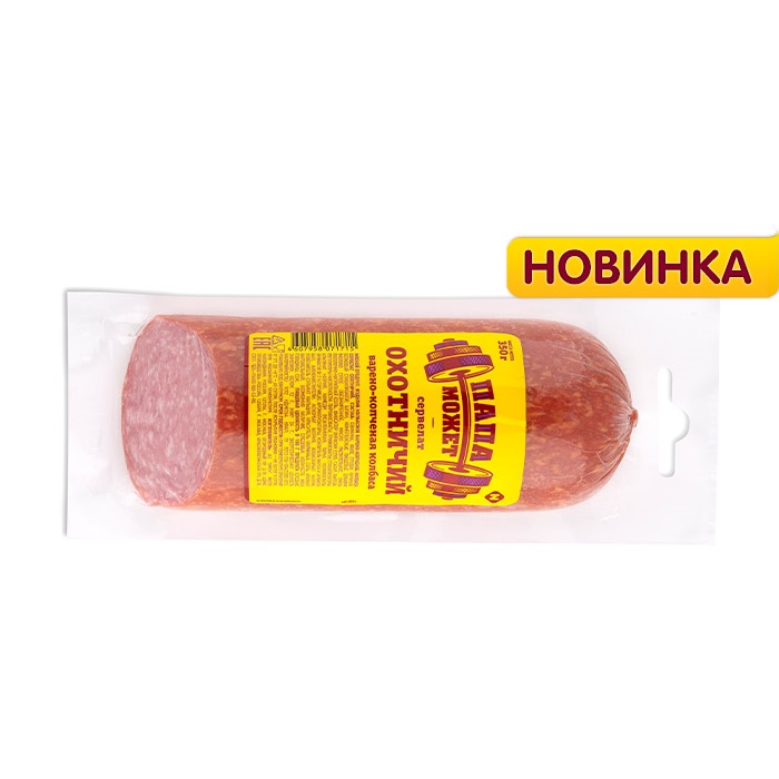 КОЛБАСА В/К СЕРВЕЛАТ ОХОТНИЧИЙ ПАПА МОЖЕТ 350ГР