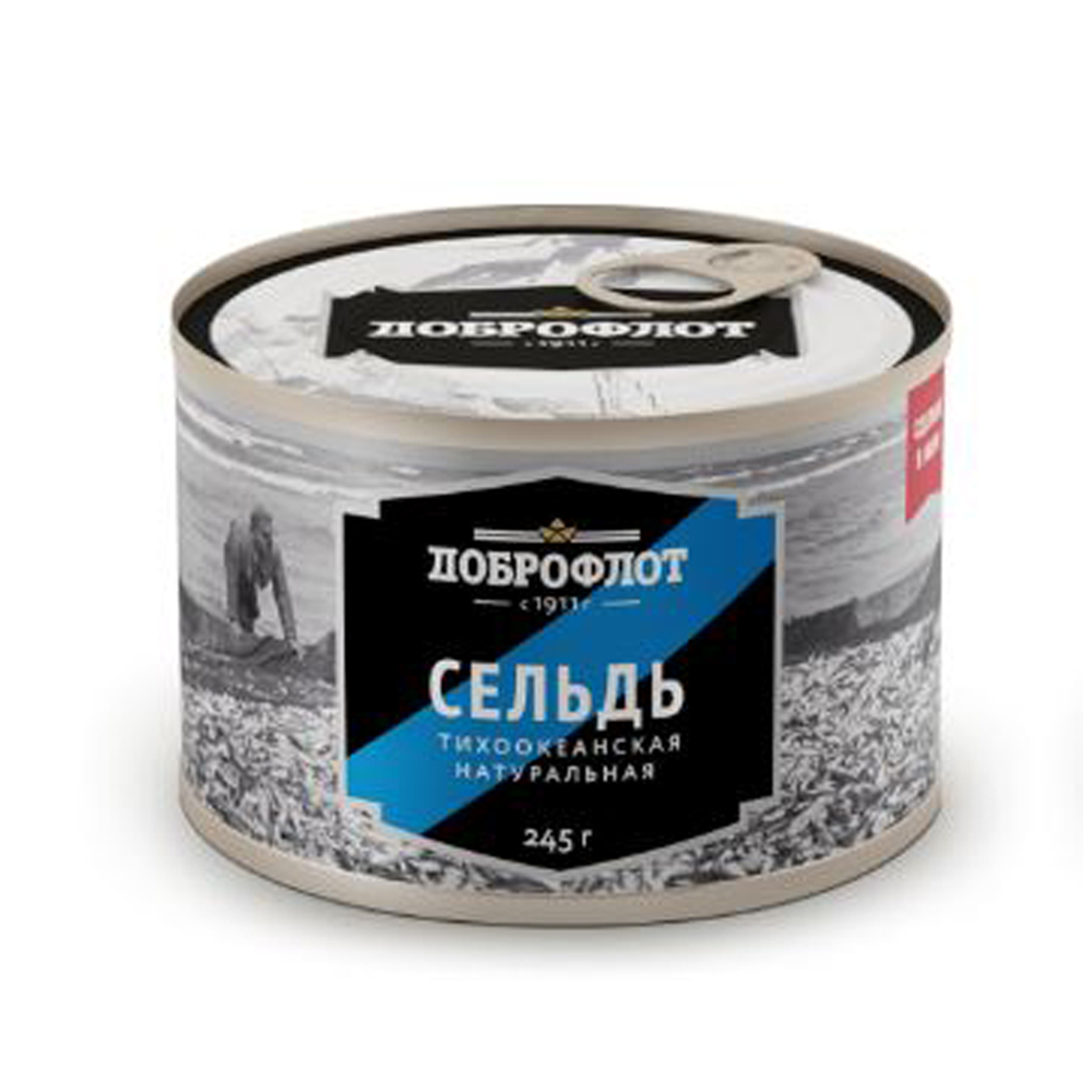 СЕЛЬДЬ НАТУР №6 С/К ДОБРОФЛОТ 245ГР