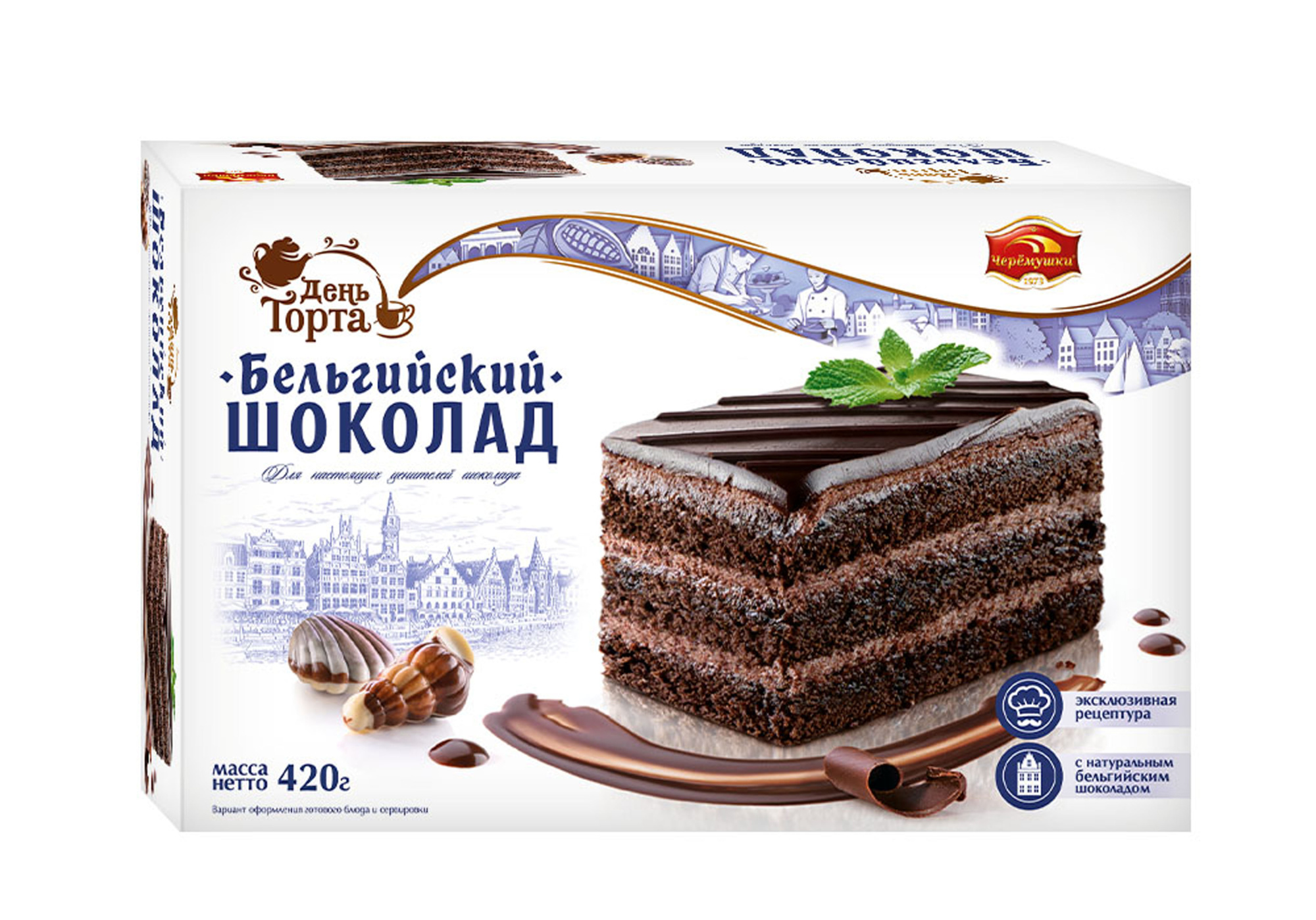 ТОРТ ЧЕРЕМУШКИ БЕЛЬГИЙСКИЙ ШОКОЛАД 420ГР