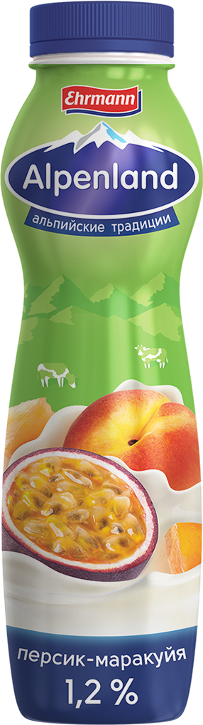 ЙОГУРТ ЭРМАНН АЛЬПЕНЛЭНД  ПЕРСИК/МАРАК 1,2% 290ГР