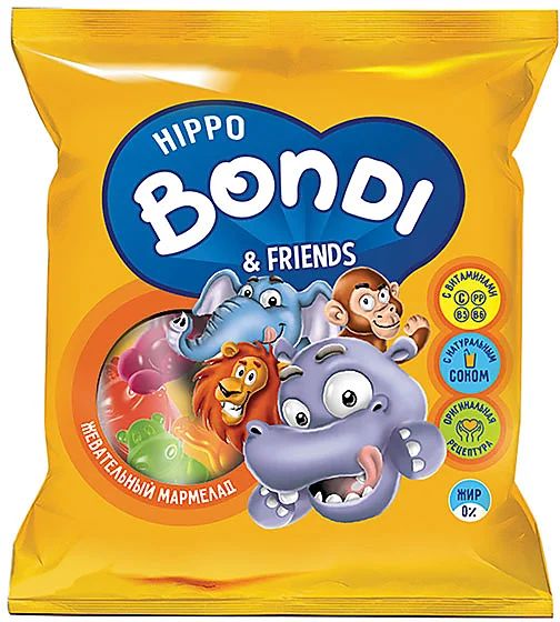 МАРМЕЛАД ЖЕВ HIPPO БОНДИ ФРЕНДС 70ГР