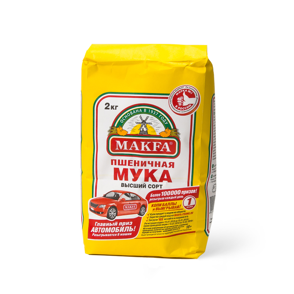 МУКА МАКФА ПШЕНИЧНАЯ В/С 2КГ