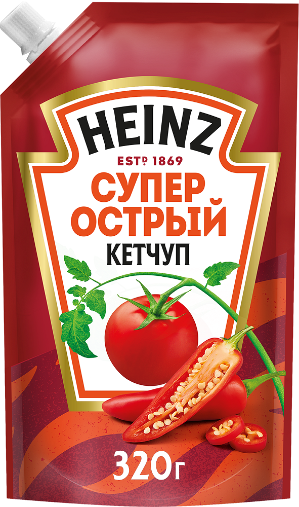 КЕТЧУП ХАЙНЦ СУПЕР ОСТРЫЙ 320Г Д/П