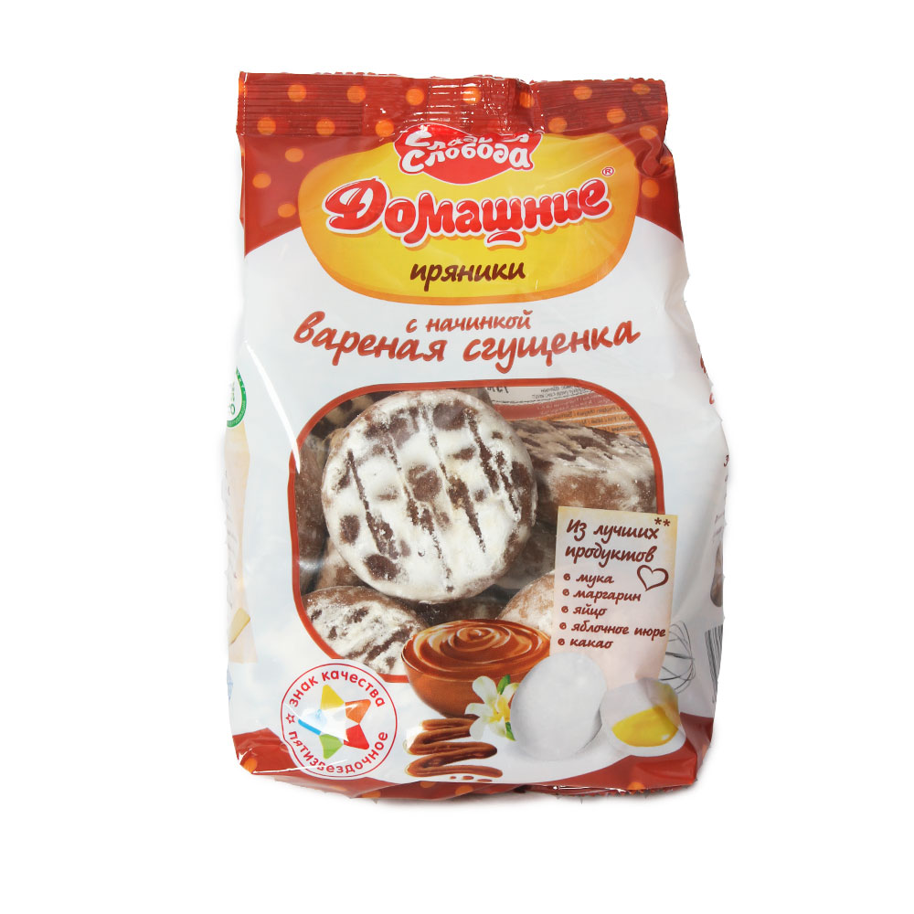 ПРЯНИКИ СС ДОМАШНИЕ С НАЧИНКОЙ ВАРЕНАЯ СГУЩЕНКА 300ГР