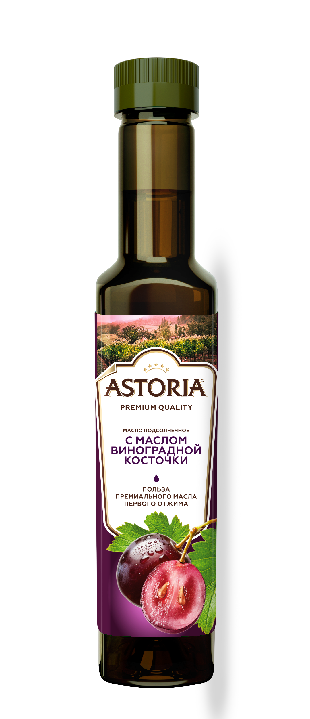 МАСЛО РАСТИТЕЛЬНОЕ- СМЕСЬ АСТОРИЯ ПОДСОЛНЕЧНО-ВИНОГРАДНОЕ 250МЛ