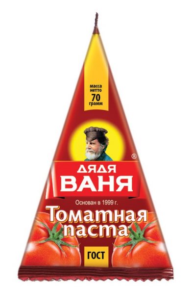 ПАСТА ТОМАТНАЯ ДЯДЯ ВАНЯ 25% ГОСТ ПИРАМИДКА ПВД 70Г