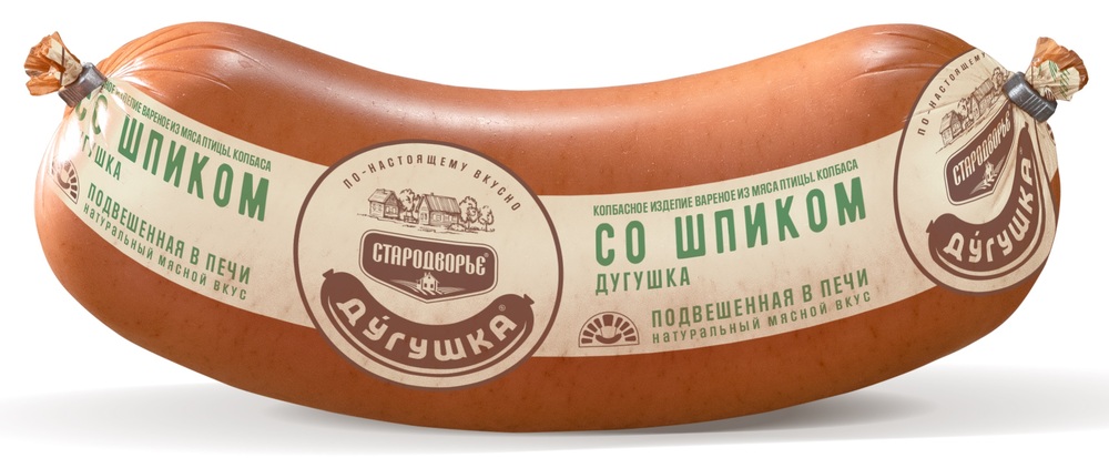 КОЛБАСА ВАРЕНАЯ ДУГУШКА СО ШПИКОМ  /ВЕС