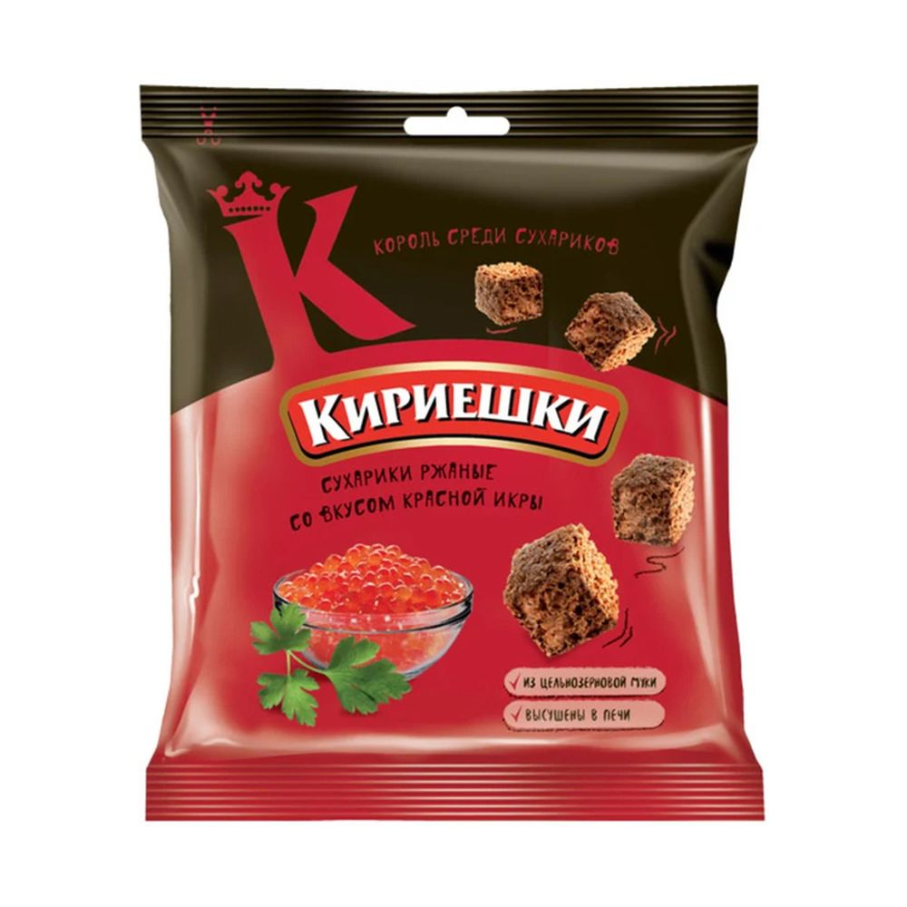 СУХАРИКИ КИРИЕШКИ КРАСНАЯ ИКРА 40ГР