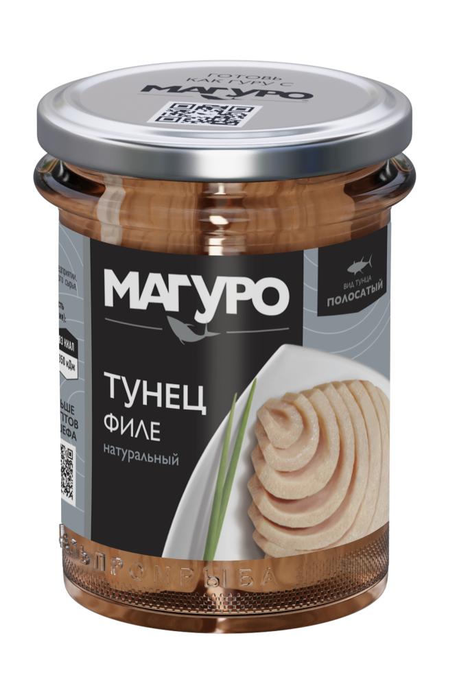 ТУНЕЦ ФИЛЕ ПОЛОСАТЫЙ НАТУРАЛЬНЫЙ МАГУРО С/Б 200ГР