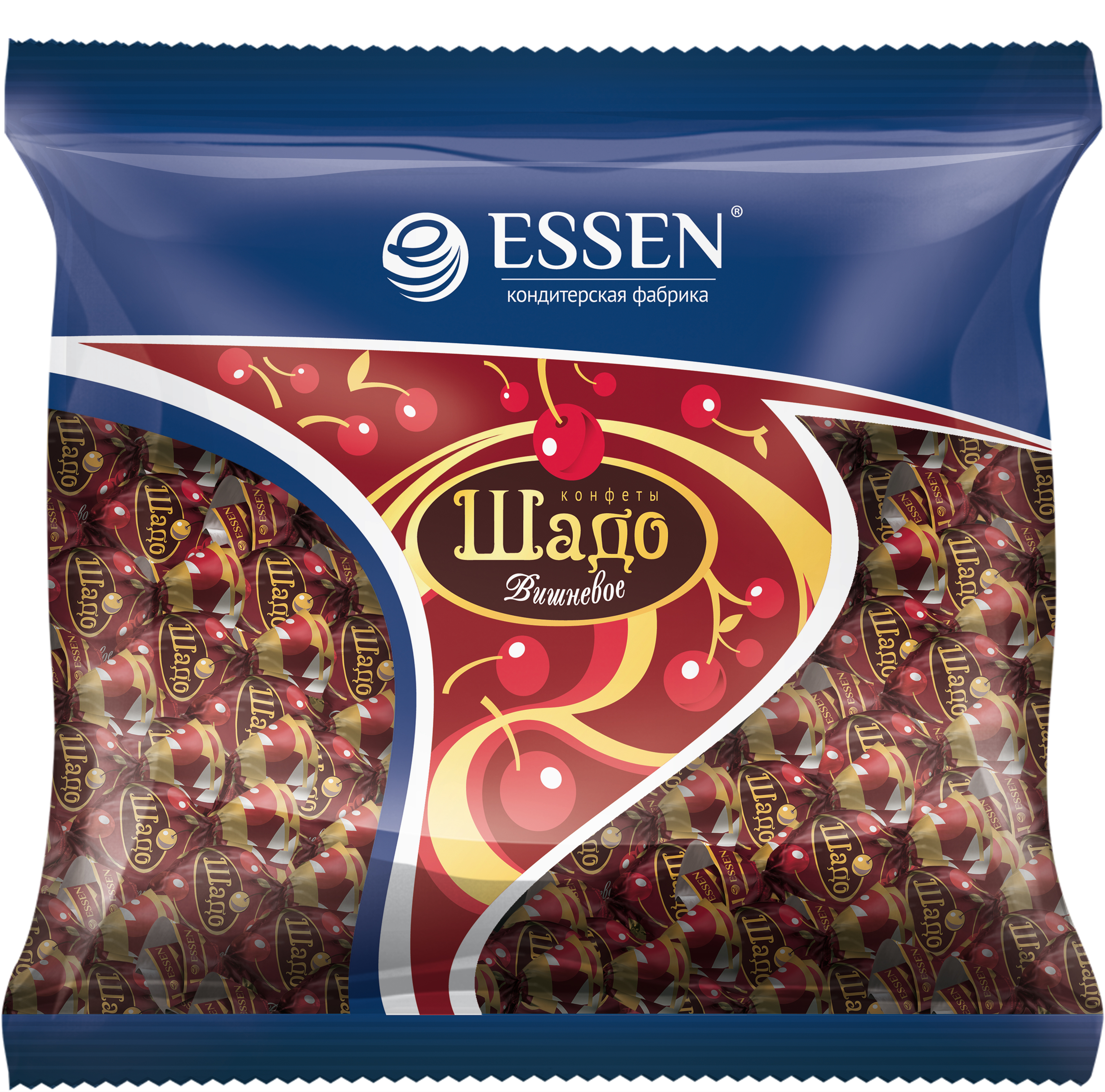 КОНФЕТЫ ЭССЕН ШАДО ВИШНЕВОЕ С ЖЕЛЕЙНОЙ НАЧ 500 ГР