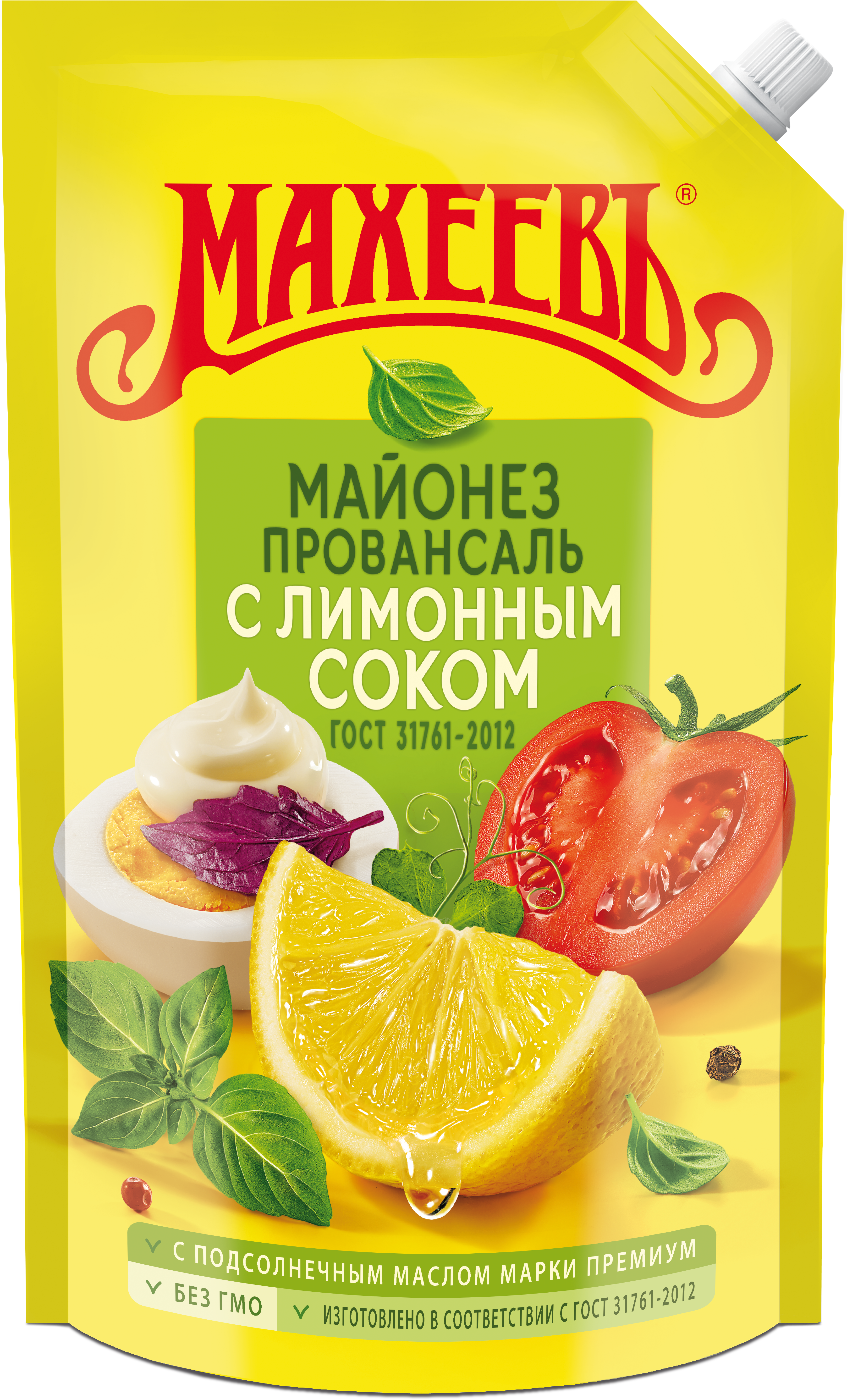 МАЙОНЕЗ МАХЕЕВ С ЛИМОННЫМ СОКОМ 50,5% 800МЛ Д/ПАК