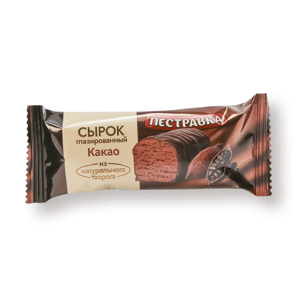 БЗМЖ СЫРОК ТВОРОЖНЫЙ ПЕСТРАВКА ГЛАЗИР С КАКАО 23% 40ГР