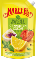 МАЙОНЕЗ МАХЕЕВ С ЛИМОННЫМ СОКОМ 50,5% 800МЛ Д/ПАК МАЙОНЕЗ МАХЕЕВ С ЛИМОННЫМ СОКОМ 50,5% 800МЛ Д/ПАК