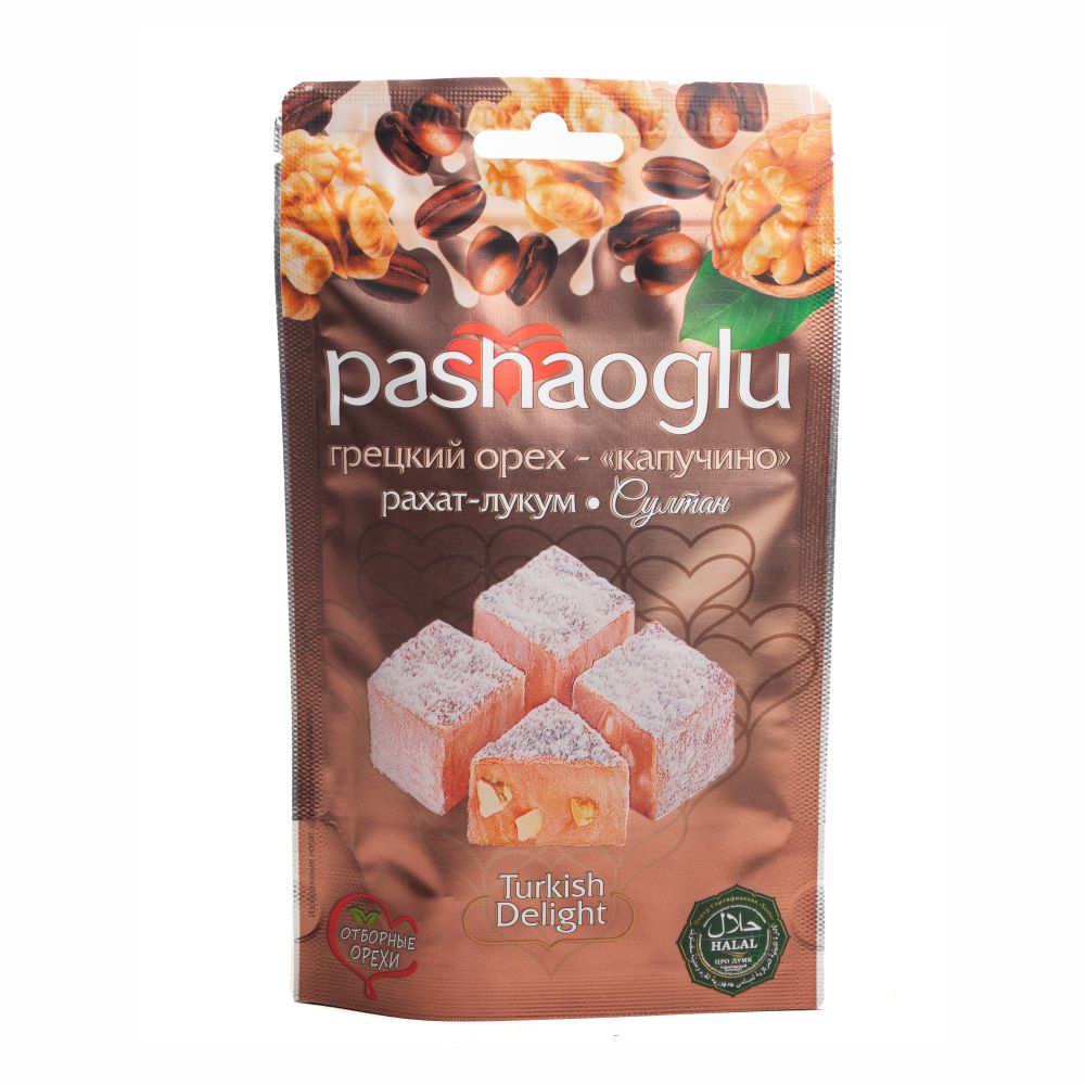 РАХАТ-ЛУКУМ PASHAOGLU СУЛТАН С ГРЕЦК ОРЕХ И АРОМ КАПУЧИНО 150ГР РАХАТ-ЛУКУМ PASHAOGLU СУЛТАН С ГРЕЦК ОРЕХ И АРОМ КАПУЧИНО 150ГР