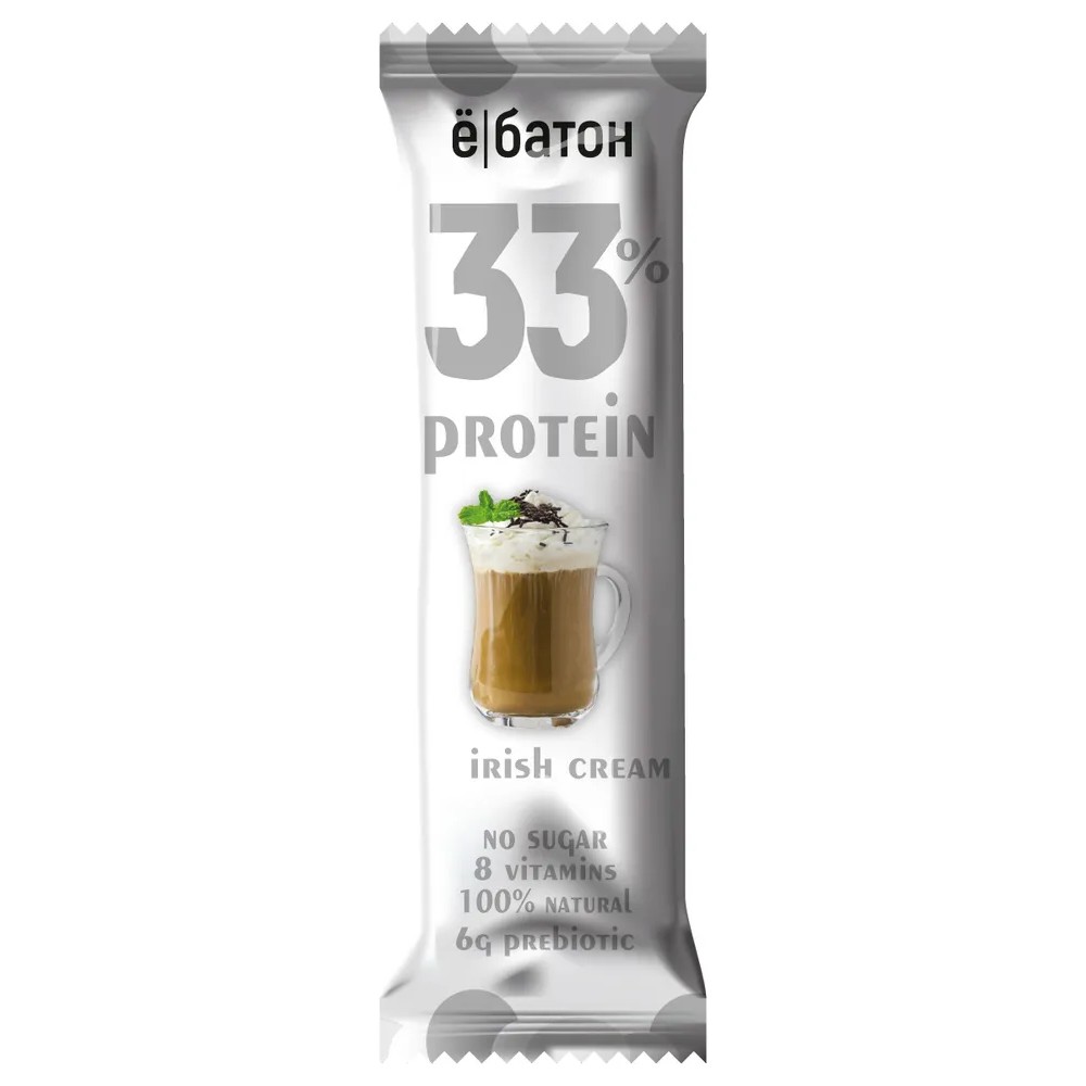 Батончик протеиновый Ё Батон 33% protein со вкусом Irish cream, 45гр