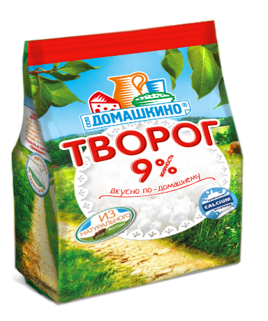 БЗМЖ ТВОРОГ СЕЛО ДОМАШКИНО 9% 340ГР СТАБИЛОБЭГ