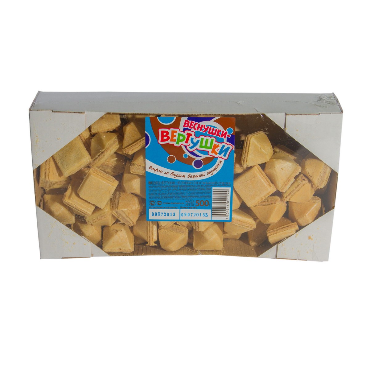 ВАФЛИ ВЕРТУШКИ-ВЕСНУШКИ С ВАРЕНОЙ СГУЩЕНКОЙ ЭССЕН 400ГР