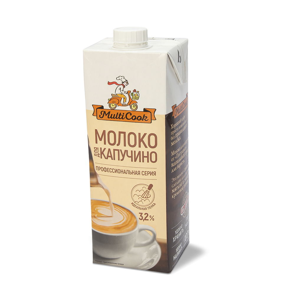 БЗМЖ МОЛОКО MULTICOOK ДЛЯ КАПУЧИНО 3,2% 1Л