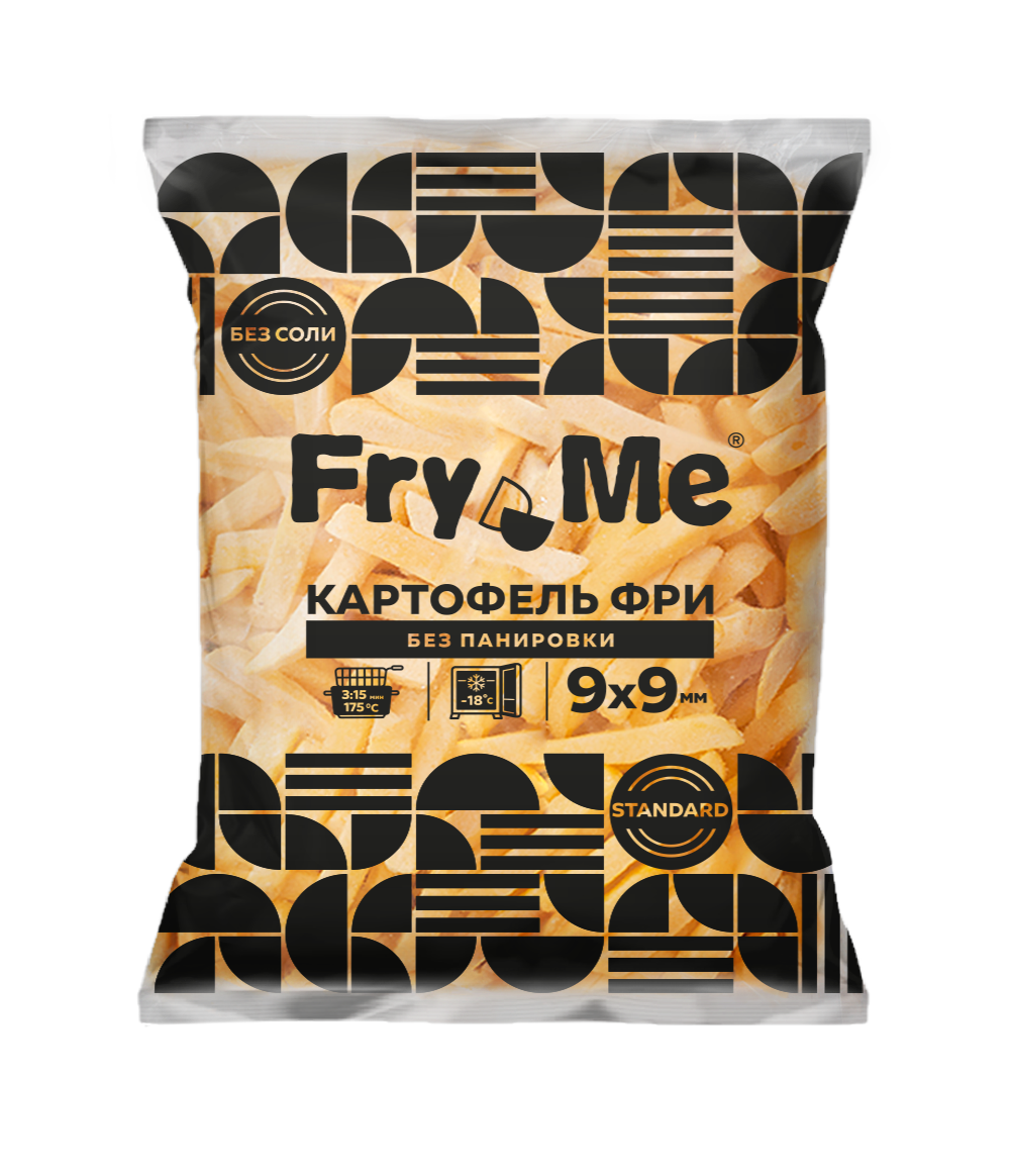 КАРТОФЕЛЬ ФРИ FRY ME STANDARD БЕЗ ПАНИРОВКИ 9Х9 ММ 2,5КГ