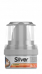 КРЕМ-БЛЕСК СИЛЬВЕР БЕCЦВЕТНЫЙ Д/ОБУВИ БАНКА С ГУБКОЙ 50МЛ