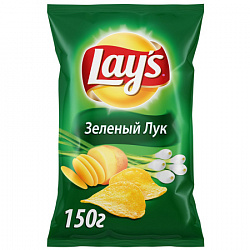 ЧИПСЫ ЛЭЙС 140ГР МОЛОДОЙ ЗЕЛЕНЫЙ ЛУК