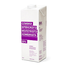 БЗМЖ СЛИВКИ БМК ТВА EDGE 33% 1Л