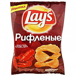 ЧИПСЫ ЛЭЙС 70ГР ЛОБСТЕР РИФЛЕНЫЕ