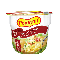 ПЮРЕ РОЛЛТОН КАРТОФЕЛЬНОЕ МЯСНОЕ СТАКАН 40ГР