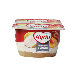 БЗМЖ ТВОРОЖОК ЧУДО ПЕРСИК-ГРУША 4,2% 100ГР