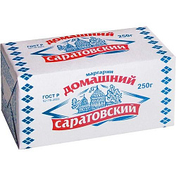 ЗМЖ МАРГАРИН САРАТОВСКИЙ ДОМАШНИЙ 250ГР ПЕРГ
