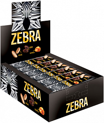 ВАФЛИ ЗЕБРА С МОЛОЧ/ШОК ГЛАЗ 40ГР