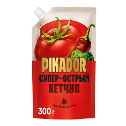 КЕТЧУП ПИКАДОР СУПЕР ОСТРЫЙ Д/П 300ГР
