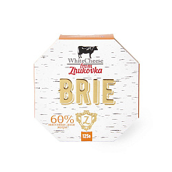 БЗМЖ СЫР БРИ WHITE CHEESE FROM ZHUKOVKA 125 ГР 60%  БЕРЕСТА БЗМЖ СЫР БРИ WHITE CHEESE FROM ZHUKOVKA 125 ГР 60%  БЕРЕСТА