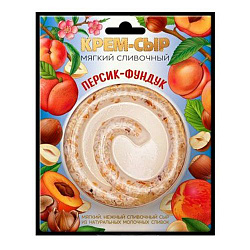 БЗМЖ СЫР МЯГКИЙ СЛИВОЧНЫЙ ПЕРСИК-ФУНДУК ТМ АМИГА 120ГР