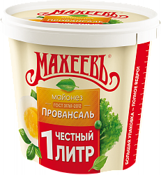 МАЙОНЕЗ МАХЕЕВ ПРОВАНСАЛЬ 50.5% ВЕДРО 1000МЛ