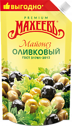 МАЙОНЕЗ МАХЕЕВ ОЛИВКОВЫЙ 50,5% 400ГР