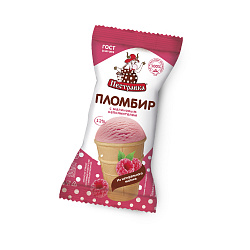 БЗМЖ МОРОЖЕНОЕ ПЕСТРАВКА ВАФ СТАКАН ПЛ С МАЛИНОЙ 12% 100ГР