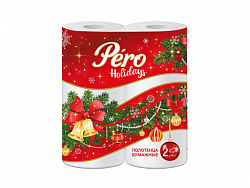 ПОЛОТЕНЦА БУМАЖНЫЕ HOLIDAYS 2СЛ 2РУЛ БЕЛЫЕ