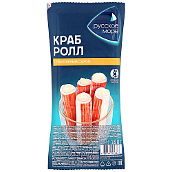КРАБОВЫЕ ПАЛОЧКИ КРАБ-РОЛЛ "РУССКОЕ МОРЕ" ИМИТАЦИЯ С СЫРОМ ОХЛ.180Г1/8 КРАБОВЫЕ ПАЛОЧКИ КРАБ-РОЛЛ "РУССКОЕ МОРЕ" ИМИТАЦИЯ С СЫРОМ ОХЛ.180Г1/8