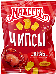 ЧИПСЫ МАХЕЕВ 80ГР СО ВКУСОМ КРАБА